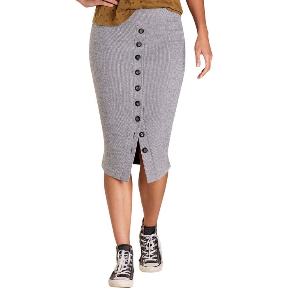 Toad&Co Gray Boogaloo Midi Skirt, Size XL